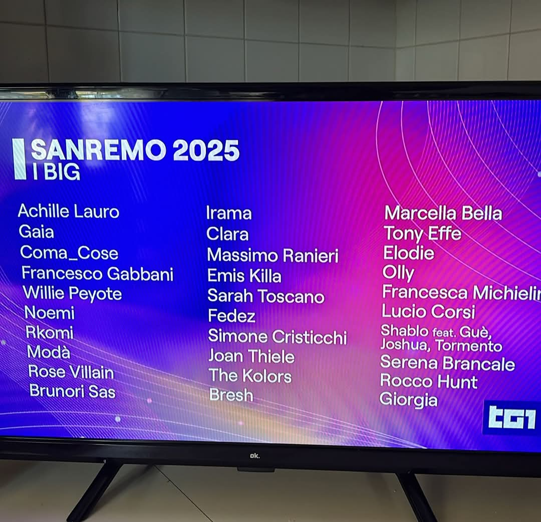 Sanremo 2025, svelati i cantanti Big da Francesca Michielin a